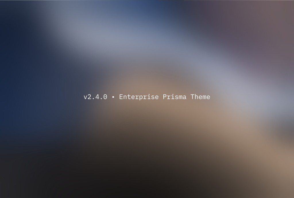 Enterprise Prisma Theme v2.4.0 — design system for automotive diagnostics and technician workflows